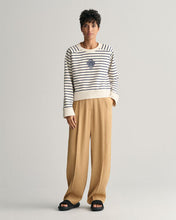 Load image into Gallery viewer, GANT Striped Monogram C-Neck Sweater
