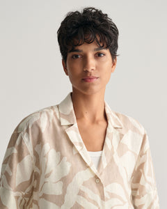 GANT Palm Print Linen Shirt