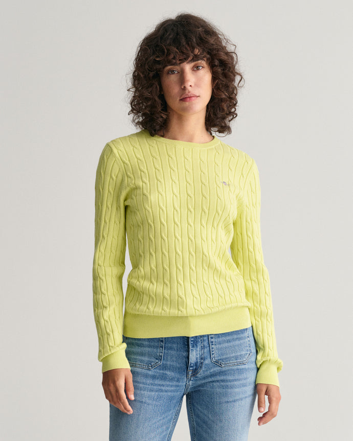 GANT Crew-Neck Sweater in Lime
