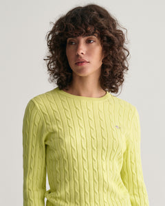 GANT Crew-Neck Sweater in Lime