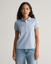 Load image into Gallery viewer, GANT Contrast Collar Pique Polo in Dove Blue
