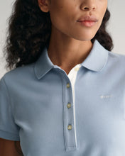 Load image into Gallery viewer, GANT Contrast Collar Pique Polo in Dove Blue
