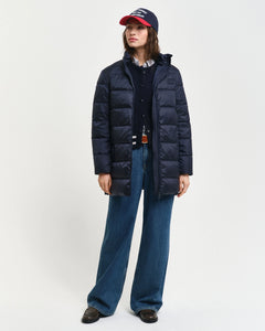 Gant Light Down Coat in Navy