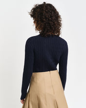 Load image into Gallery viewer, Gant Stretch Cotton Cable in Cardigan in Navy
