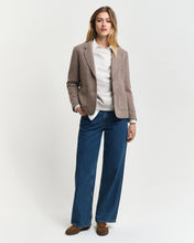 Load image into Gallery viewer, Gant Regular Fit Short Herringbone Blazer in Caramel Beige
