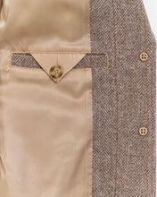 Load image into Gallery viewer, Gant Regular Fit Short Herringbone Blazer in Caramel Beige
