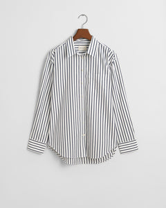 Gant Relaxed Fit Striped Shirt in Evening Blue
