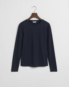 Gant Light Cotton Long-Sleeve T-Shirt Navy