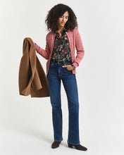 Load image into Gallery viewer, Gant Stretch Cotton Cable Cardigan in Faded Brick
