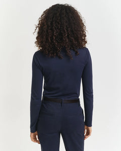 Gant Light Cotton Long-Sleeve T-Shirt Navy
