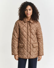 Load image into Gallery viewer, Gant Quilted Jacket with Cord Trim in Khaki
