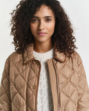 Load image into Gallery viewer, Gant Quilted Jacket with Cord Trim in Khaki
