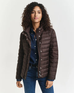 Gant Light Down Jacket in Dark Brown