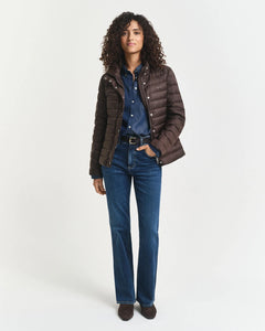 Gant Light Down Jacket in Dark Brown