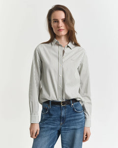 Gant Classic Striped Shirt in Faded Sage
