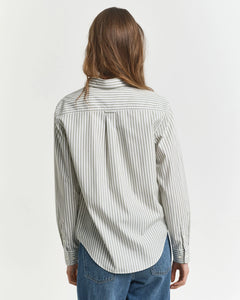 Gant Classic Striped Shirt in Faded Sage