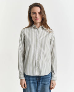Gant Classic Striped Shirt in Faded Sage