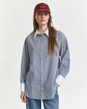 Load image into Gallery viewer, Gant Contrast Collar Striped Shirt in Blue
