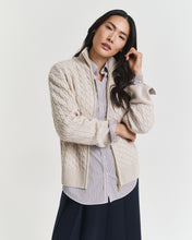 Load image into Gallery viewer, Gant Cable Cardigan in Seed Melange
