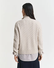 Load image into Gallery viewer, Gant Cable Cardigan in Seed Melange
