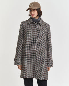 Gant Checked Wool Blend Car Coat