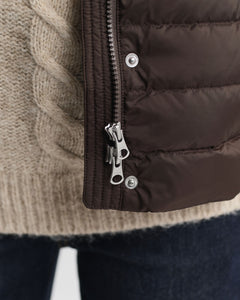 Gant Light Down Vest in Deep Brown