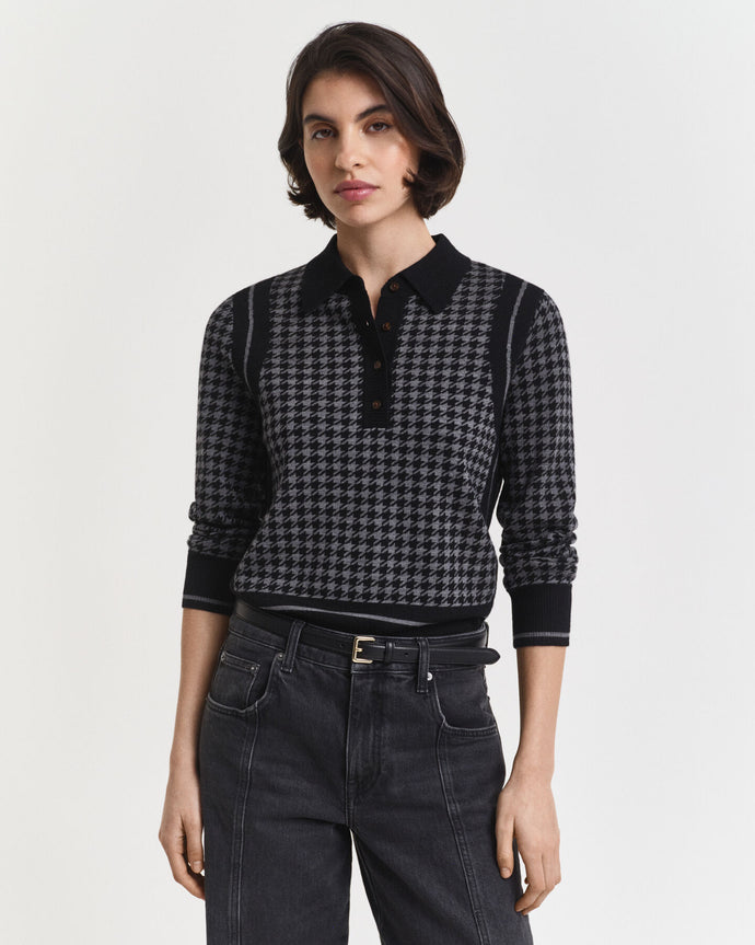 Gant Houndstooth Jacquard Polo