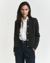 Load image into Gallery viewer, Gant Contrast Knit Jumper in Moss Green
