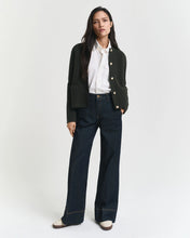 Load image into Gallery viewer, Gant Contrast Knit Jumper in Moss Green
