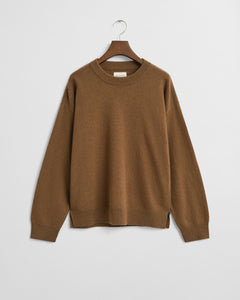 Gant Lambswool Cardigan in Warm Khaki