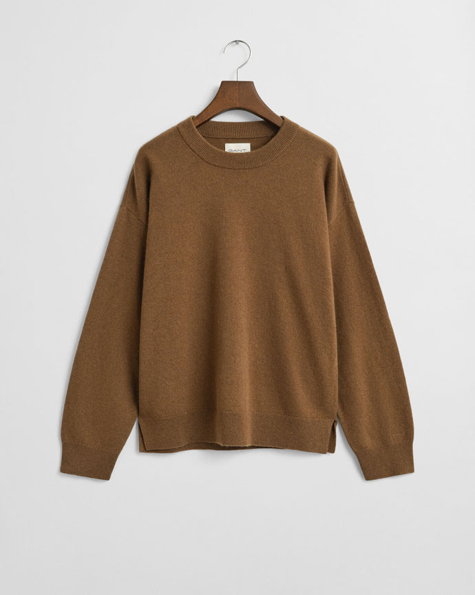 Gant Lambswool Cardigan in Warm Khaki