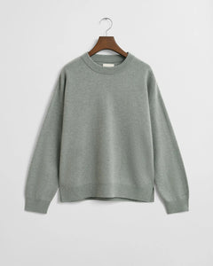 Gant Superfine Lambswool C-Neck in Faded Sage