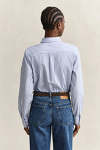 Load image into Gallery viewer, Gant Striped Classic Poplin Shirt in Misty Lavender
