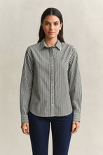 Load image into Gallery viewer, Gant Striped Classic Poplin Shirt in Mossy Green
