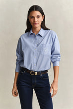 Load image into Gallery viewer, Gant Striped Classic Poplin Shirt in Misty Lavender
