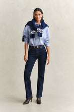 Load image into Gallery viewer, Gant Striped Classic Poplin Shirt in Misty Lavender
