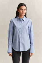 Load image into Gallery viewer, Gant Striped Yoke Detail Shirt in Misty Lavender
