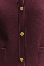 Load image into Gallery viewer, Gant Cotton Cardigan in Darkened Wine
