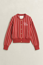 Load image into Gallery viewer, Gant Knitted Varsity Jacket in Warm Spice
