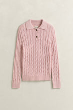 Load image into Gallery viewer, Gant Cotton Cable Knit Sweater in Refined Pink
