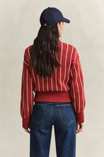 Load image into Gallery viewer, Gant Knitted Varsity Jacket in Warm Spice
