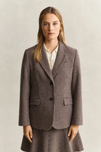 Load image into Gallery viewer, Gant Houndstooth Blazer in Faded Taupe
