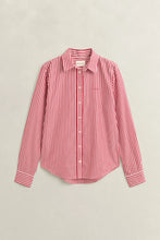 Load image into Gallery viewer, Gant Classic Regular Striped Poplin Shirt in Ruby Red
