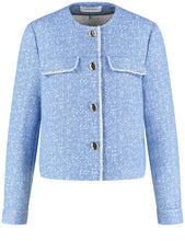 Load image into Gallery viewer, Gerry Weber Tweed Blazer Jacket in Blue
