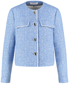 Gerry Weber Tweed Blazer Jacket in Blue