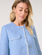 Load image into Gallery viewer, Gerry Weber Tweed Blazer Jacket in Blue
