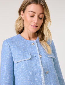 Gerry Weber Tweed Blazer Jacket in Blue