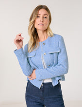 Load image into Gallery viewer, Gerry Weber Tweed Blazer Jacket in Blue
