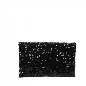Abro Clutch with Black Sequins