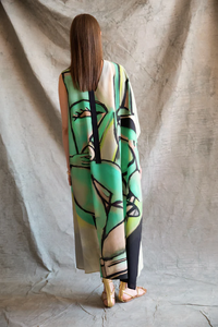 Psophía Cubist Silk Dress